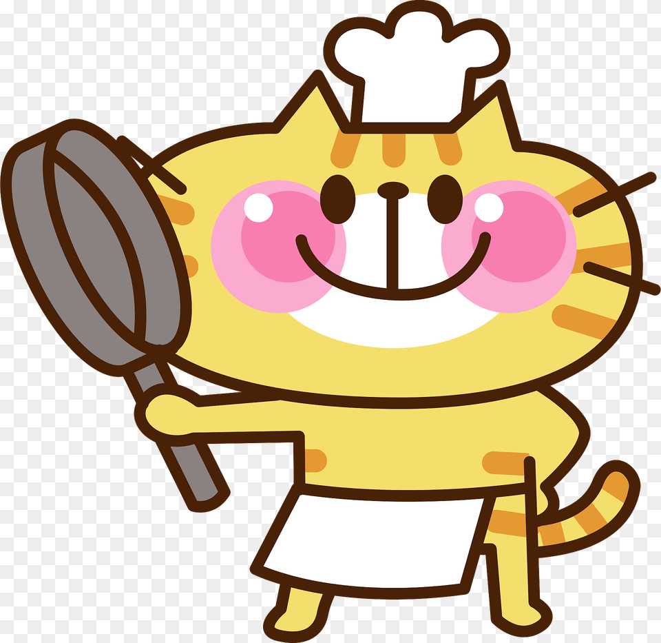 Yellow Cat Can Cook Clipart Free Transparent Png