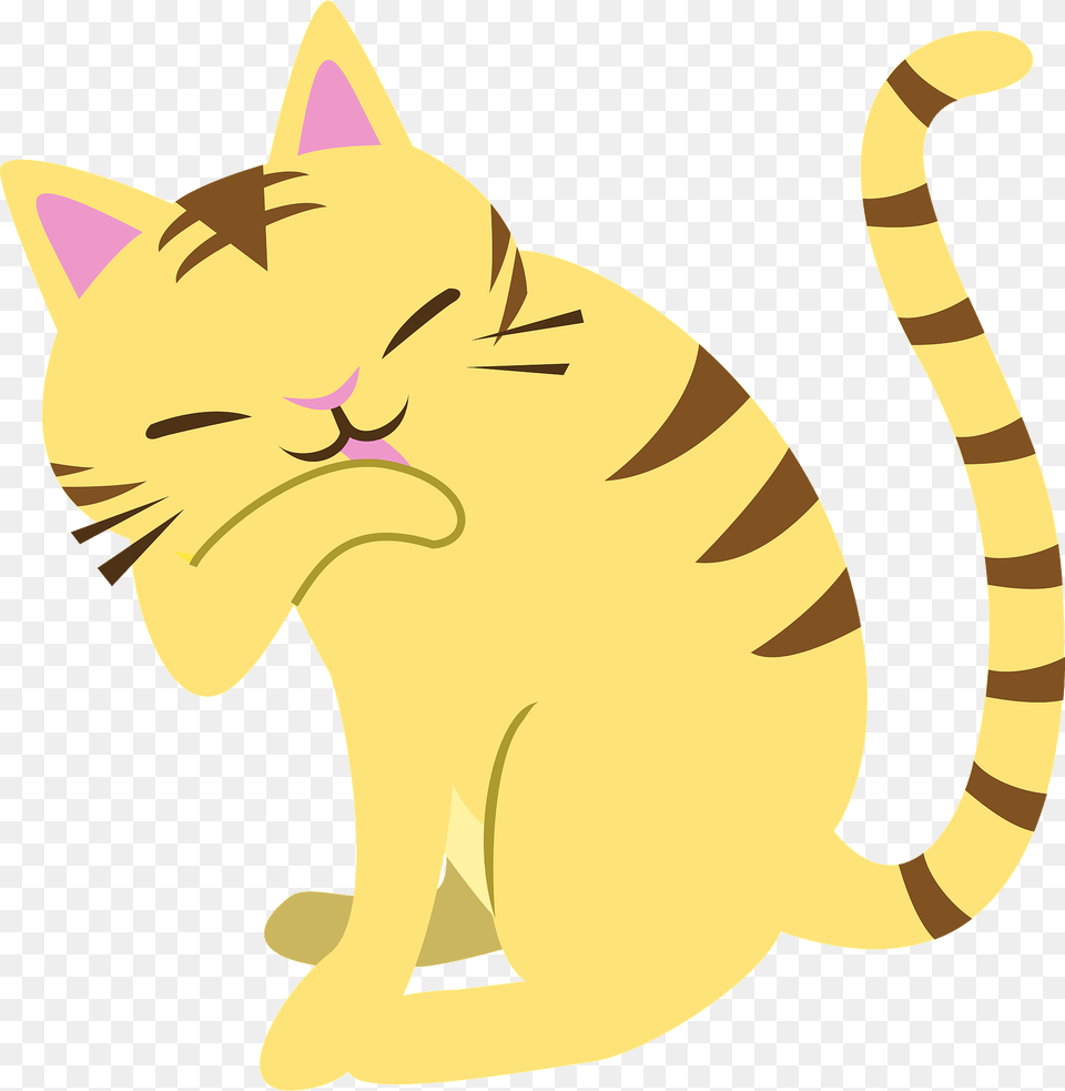Yellow Cat Clipart, Animal, Mammal, Pet, Fish Free Transparent Png
