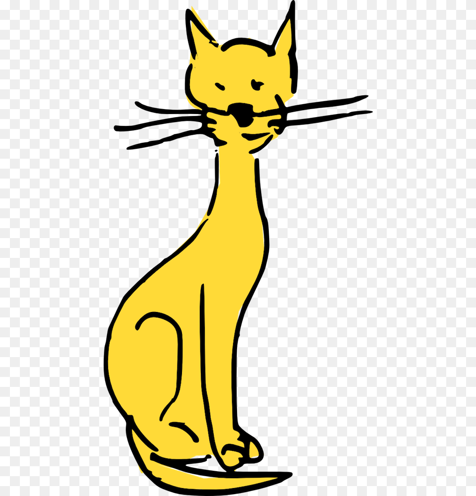 Yellow Cat Clipart Clip Art Images, Animal, Mammal, Pet, Egyptian Cat Png
