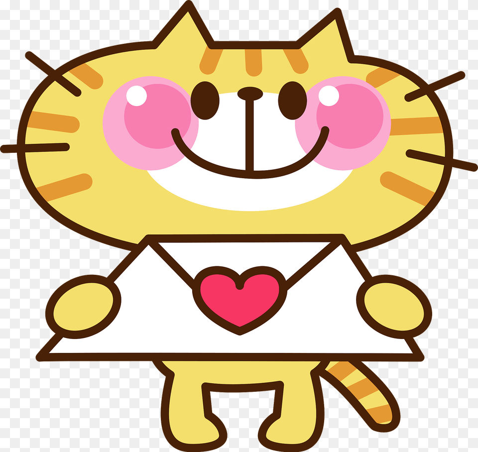 Yellow Cat Is Holding A Love Letter Clipart, Dynamite, Weapon Free Transparent Png