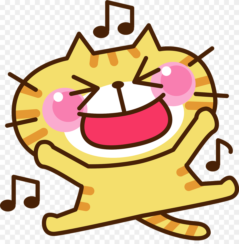 Yellow Cat Is Singing For Joy Clipart, Food, Meal, Weapon, Dynamite Free Png