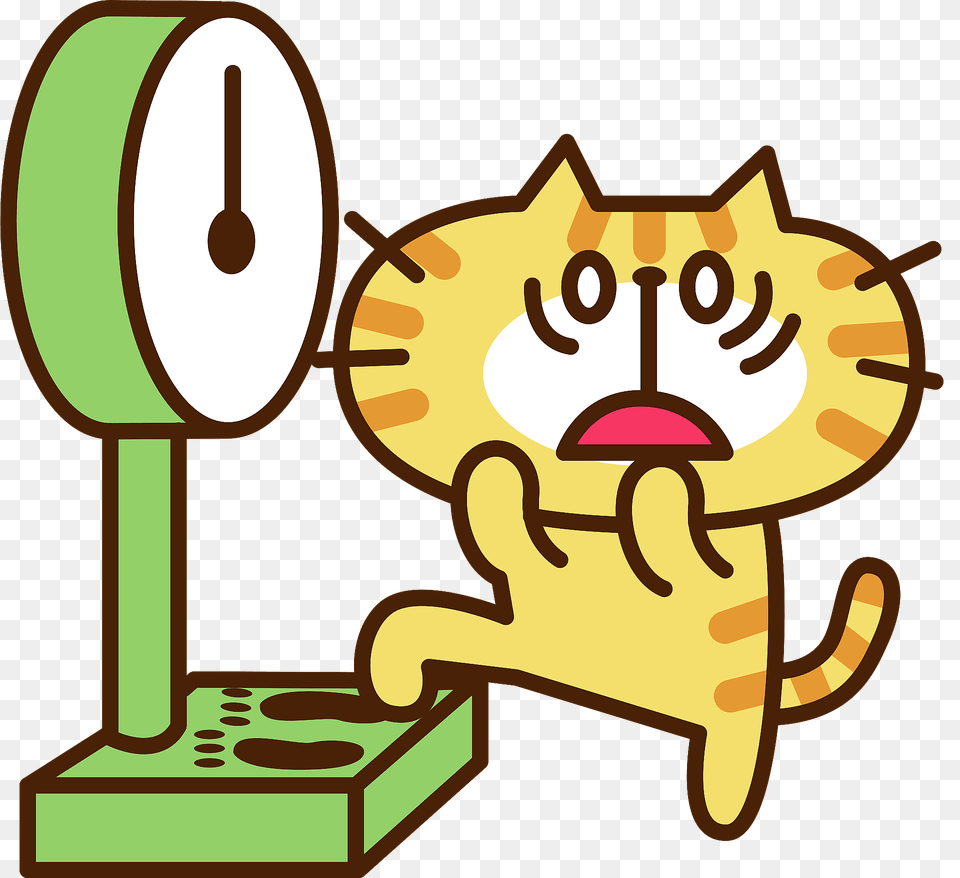Yellow Cat Weighing Itself Clipart, Dynamite, Weapon, Scale Free Png