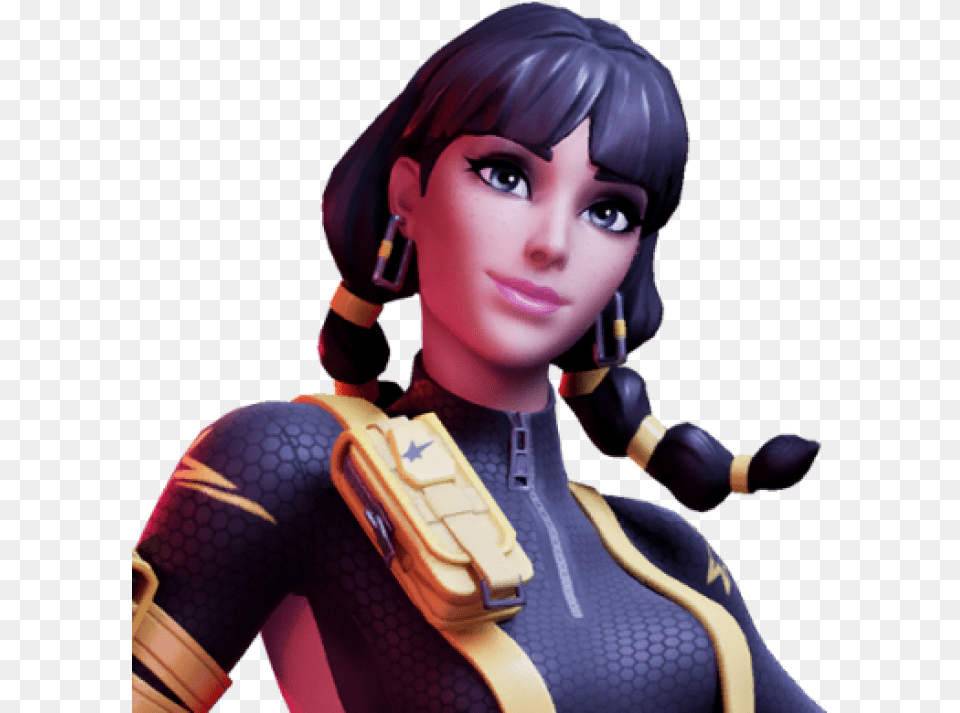 Yellow Chic Fortnite, Adult, Female, Person, Woman Free Png Download