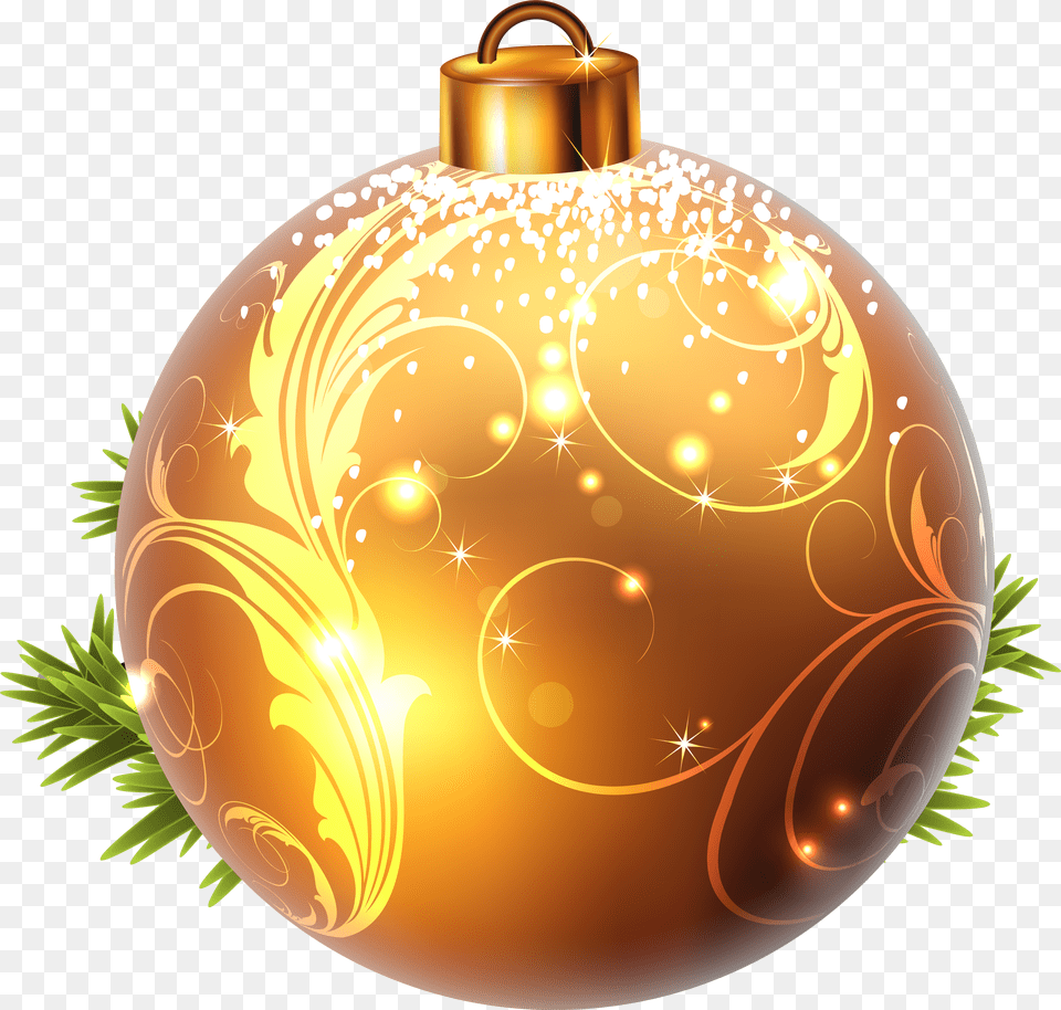 Yellow Christmas Ball Clipart Christmas Tree Decoration Ball Free Png