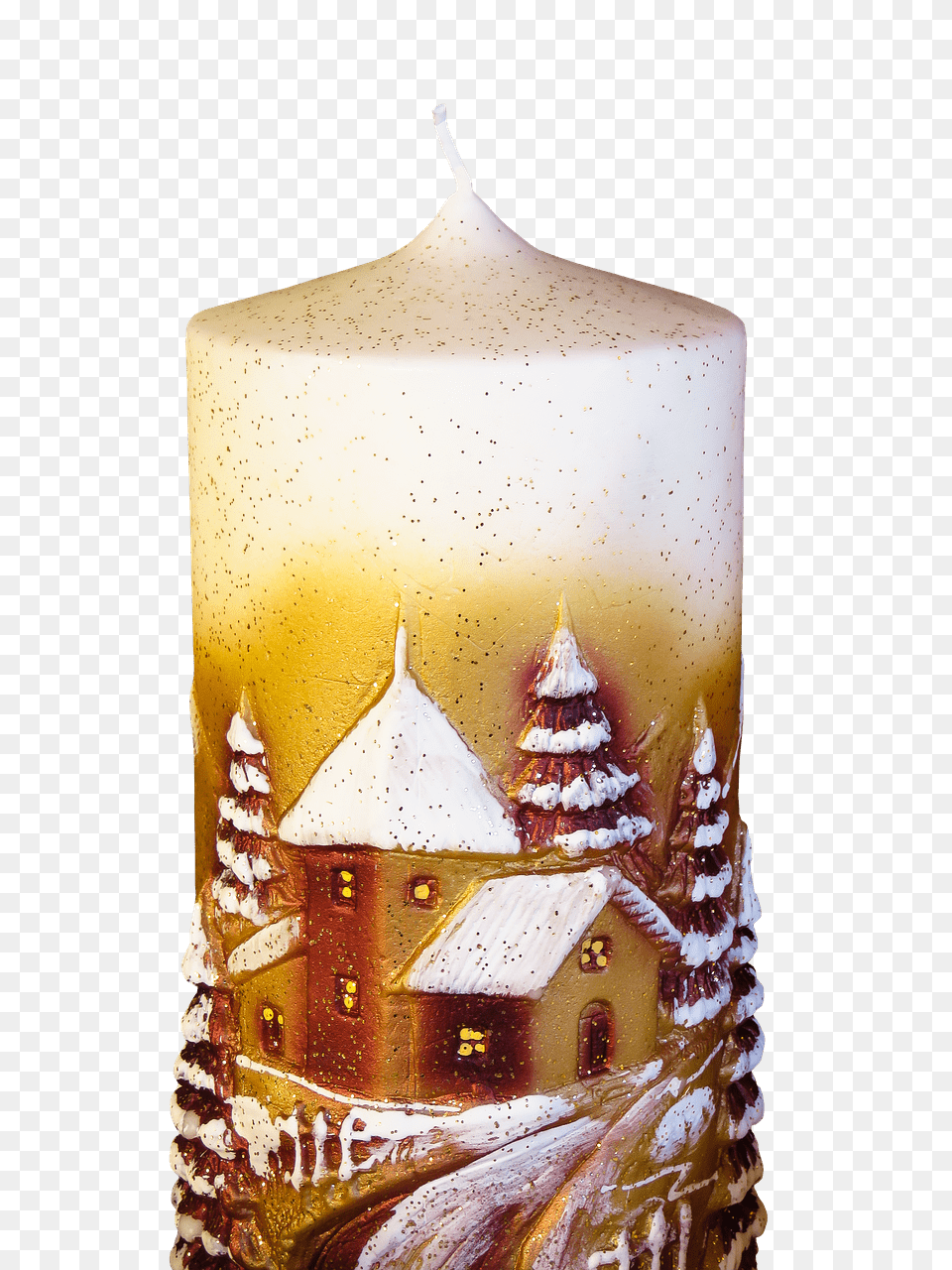 Yellow Christmas Candle Png Image