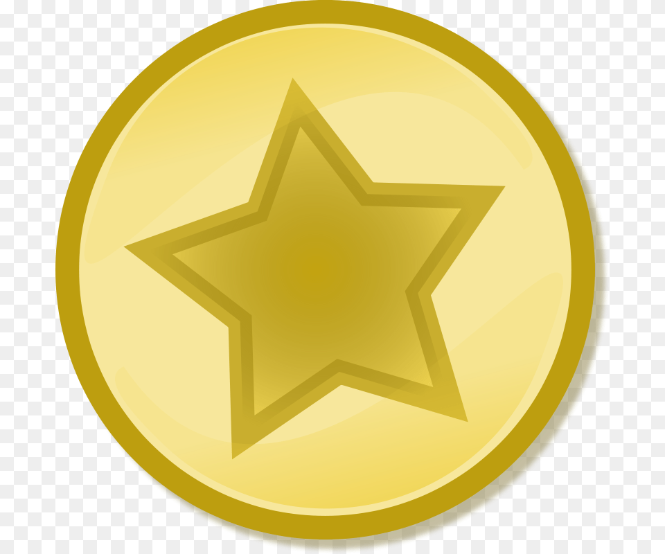 Yellow Circled Star Vector, Gold, Symbol, Star Symbol, Disk Free Transparent Png