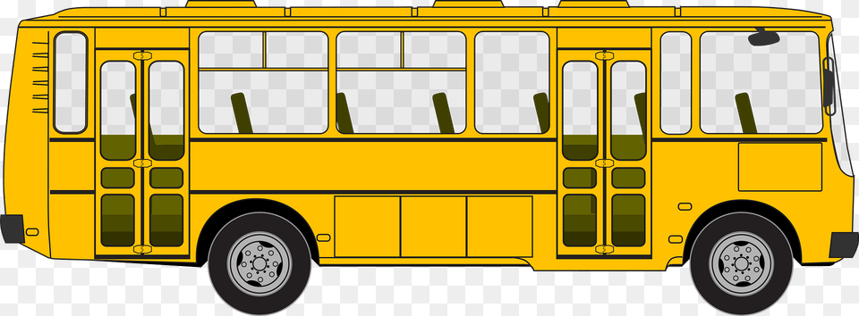 Yellow City Bus Clipart, Transportation, Vehicle, School Bus, Machine Free Transparent Png
