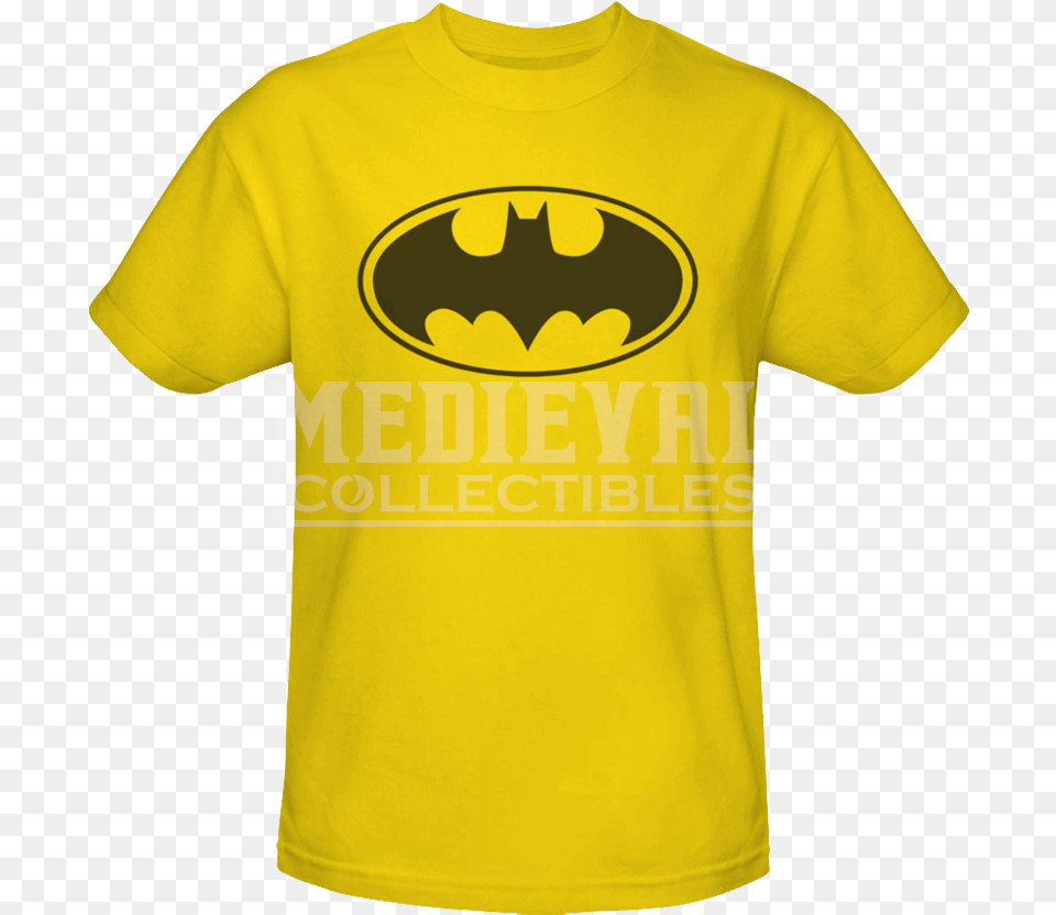 Yellow Classic Batman Logo T Shirt Campd Visionary Dc Comic Rubber Stamp Batman Logo, Clothing, T-shirt, Symbol, Batman Logo Free Png