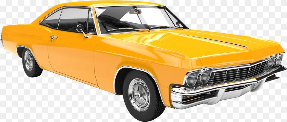 Yellow Classic Car, Coupe, Sports Car, Transportation, Vehicle Free Png Download