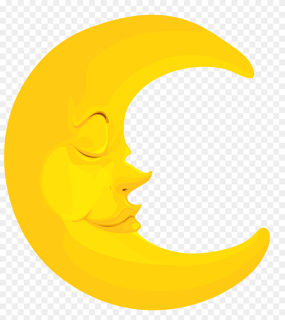 Yellow Clipart Full Moon, Food, Fruit, Plant, Produce Free Png Download