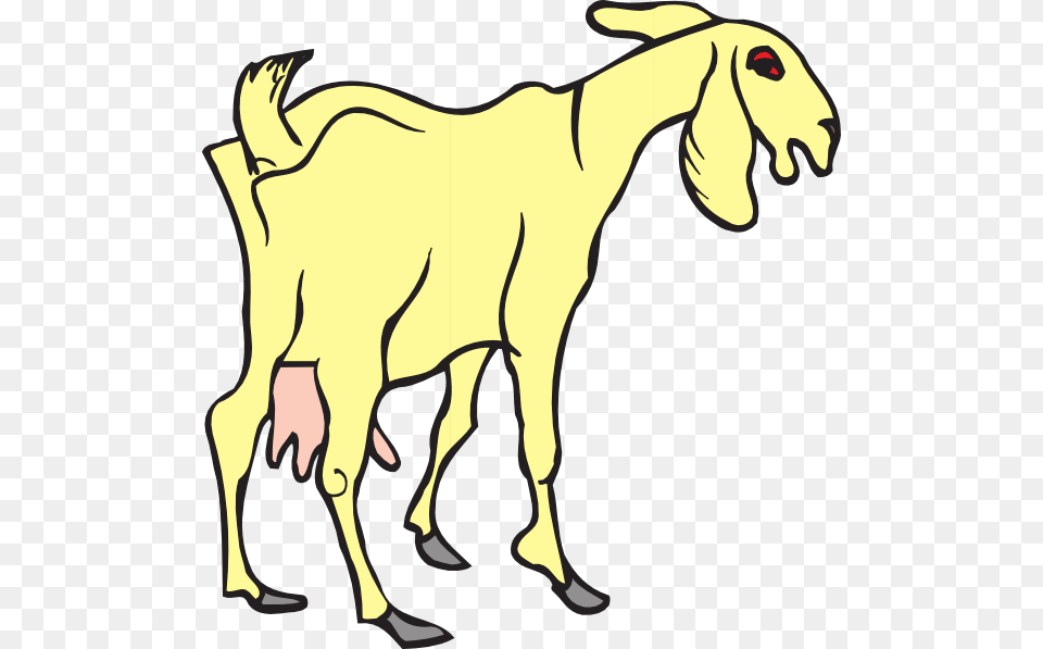 Yellow Clipart Goat, Livestock, Animal, Mammal, Kangaroo Png
