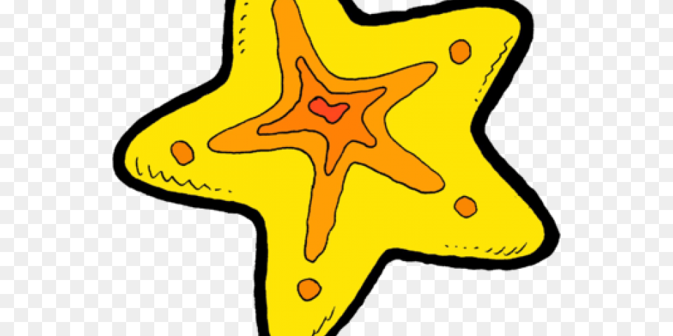 Yellow Clipart Sea Star, Star Symbol, Symbol, Animal, Sea Life Free Png