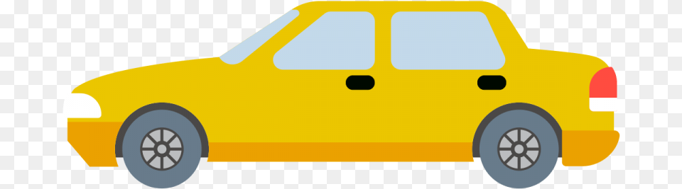 Yellow Color Cartoon Car Background, Taxi, Transportation, Vehicle Free Png