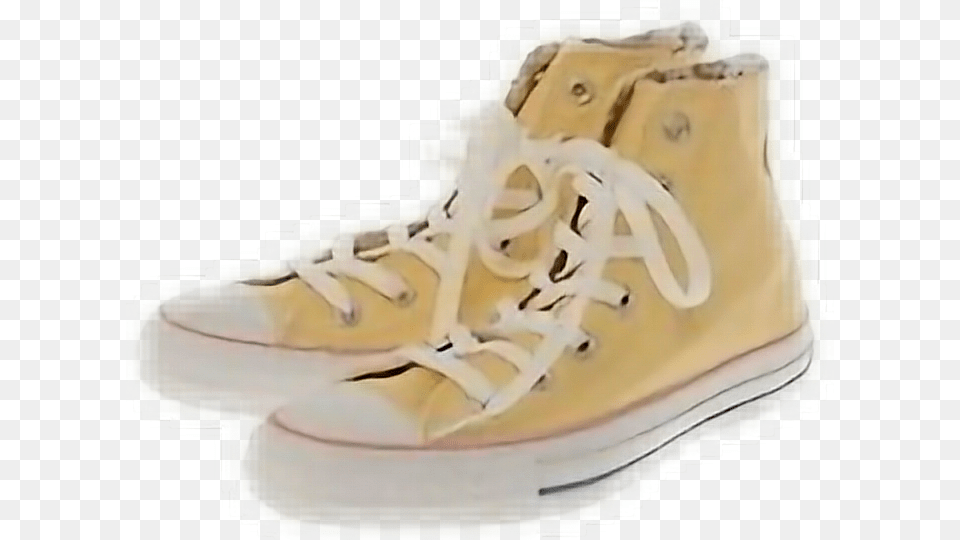 Yellow Converse Shoes Clothes Aesthetic White Aesthetic Yellow Clothes, Clothing, Footwear, Shoe, Sneaker Png Image