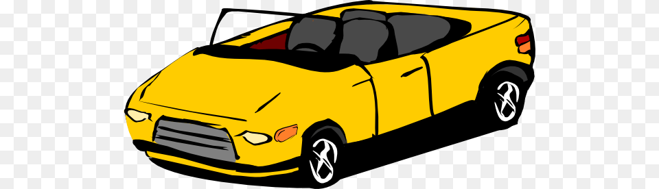 Yellow Convertible Clip Art, Car, Transportation, Vehicle, Machine Free Png Download