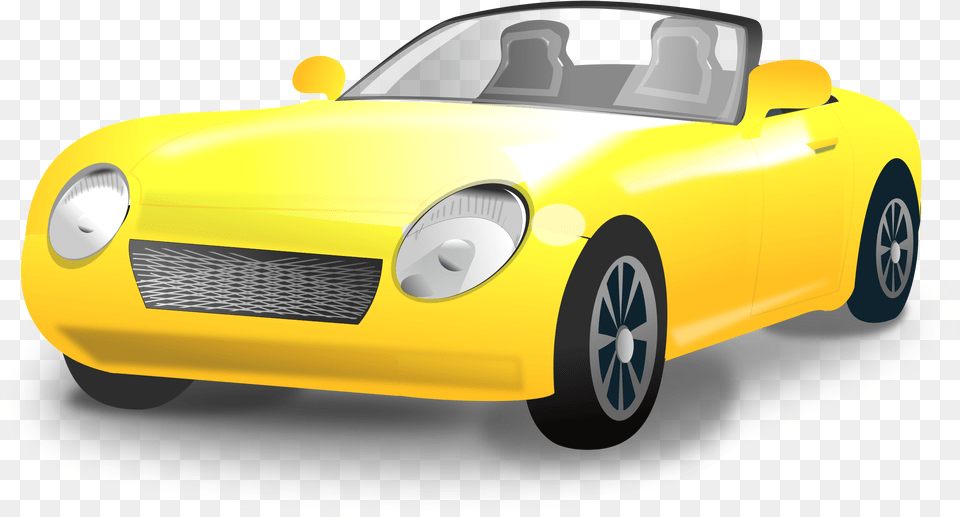 Yellow Convertible Sports Car Yellow Car, Vehicle, Transportation, Sports Car, Tire Free Png