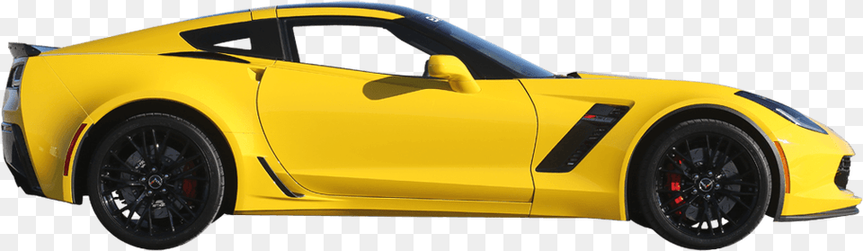 Yellow Corvette C7 Side View Clip Arts Yellow Car Side View, Alloy Wheel, Vehicle, Transportation, Tire Png