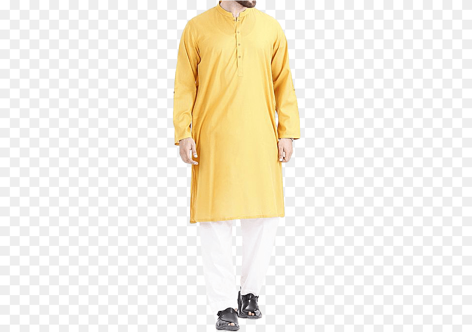 Yellow Cotton Men Kurta Collection Silk, Clothing, Coat, Adult, Male Png