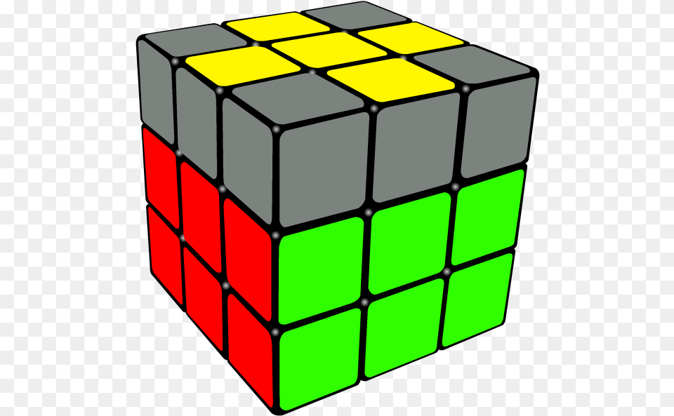 Yellow Cross On The Top Of The Rubix Ampnbsp First Layer Rubiks Cube, Toy, Rubix Cube, Ammunition, Grenade Free Png