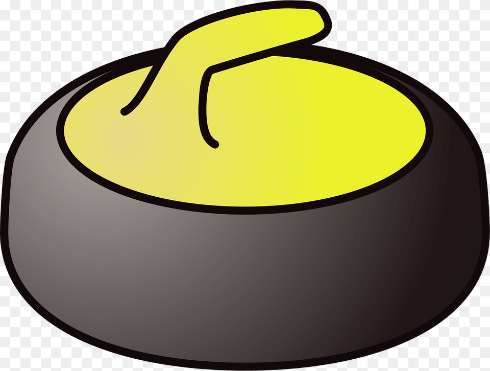 Yellow Curling Stone Clipart, Ammunition, Weapon, Sport Png