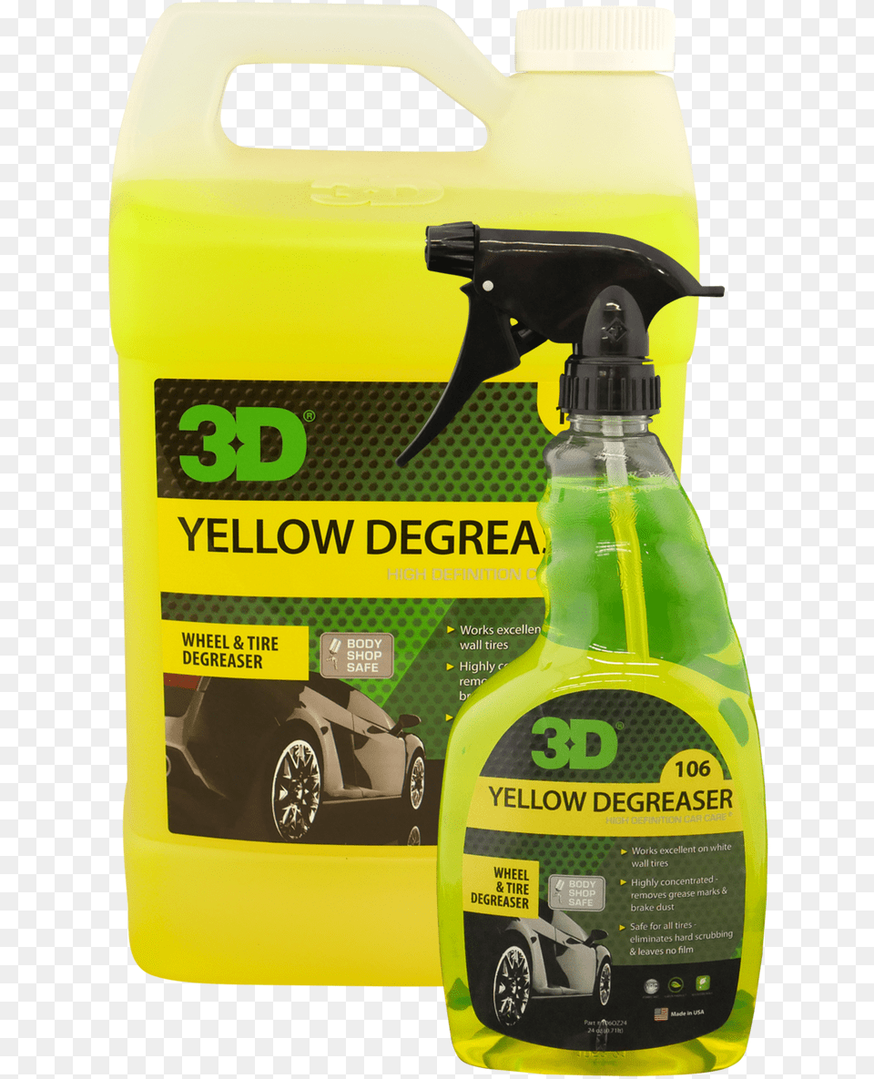 Yellow Degreaser Tire 3d Yellow Degreaser, Car, Machine, Transportation, Vehicle Free Png Download