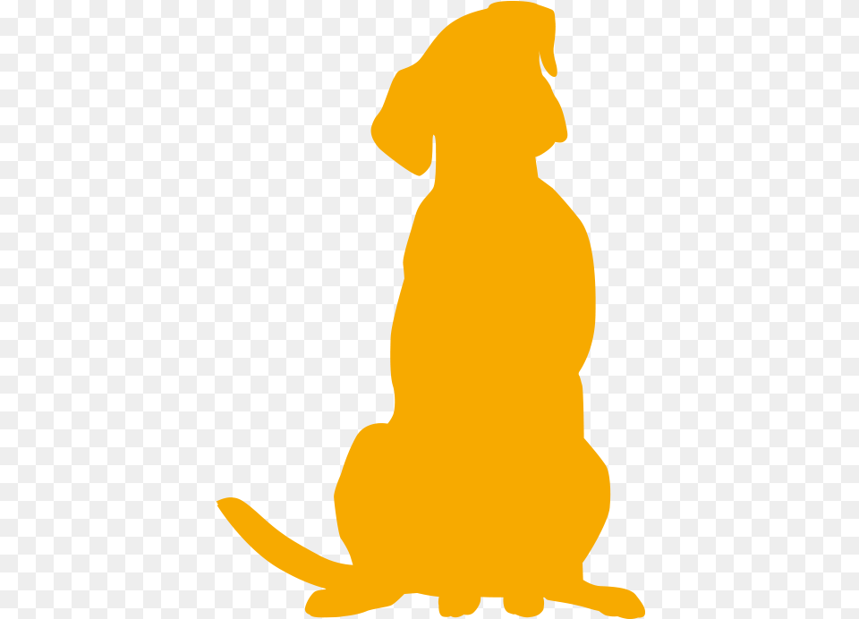 Yellow Dog Silhouette, Baby, Person, Animal, Pet Free Png Download