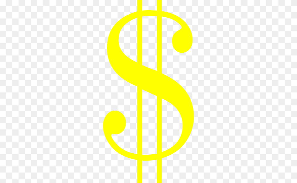 Yellow Dollar Sign Clip Art, Logo, Symbol, Text, Cross Png