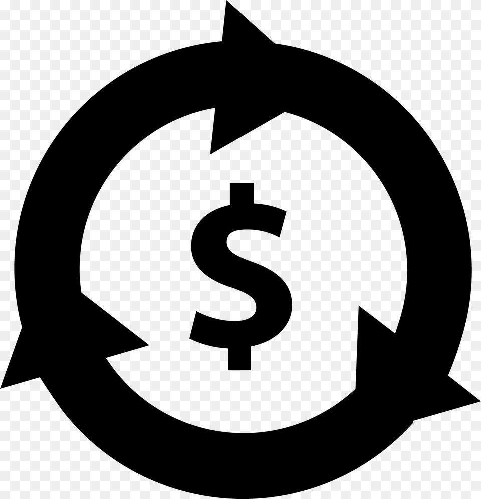 Yellow Dollar Sign Icon, Gray Free Png Download