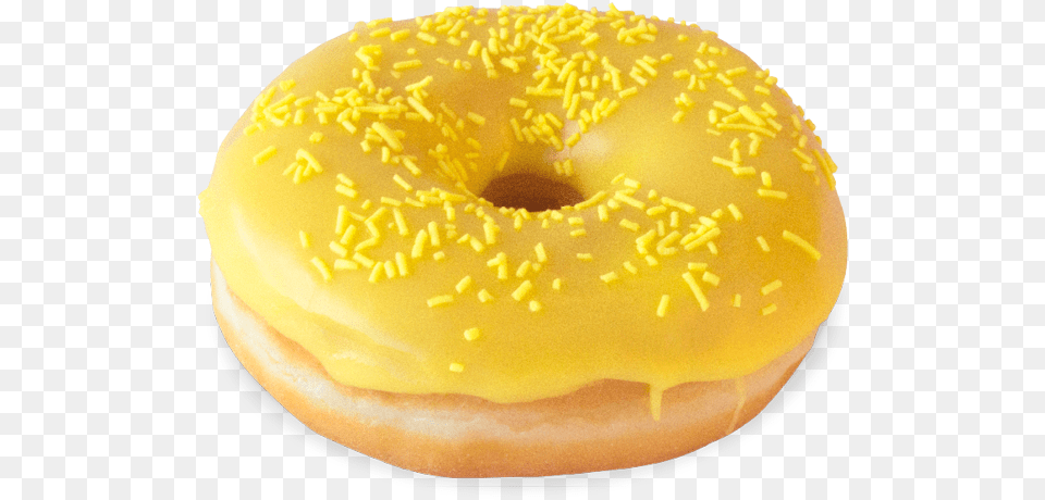 Yellow Donut, Food, Sweets, Bread Free Png