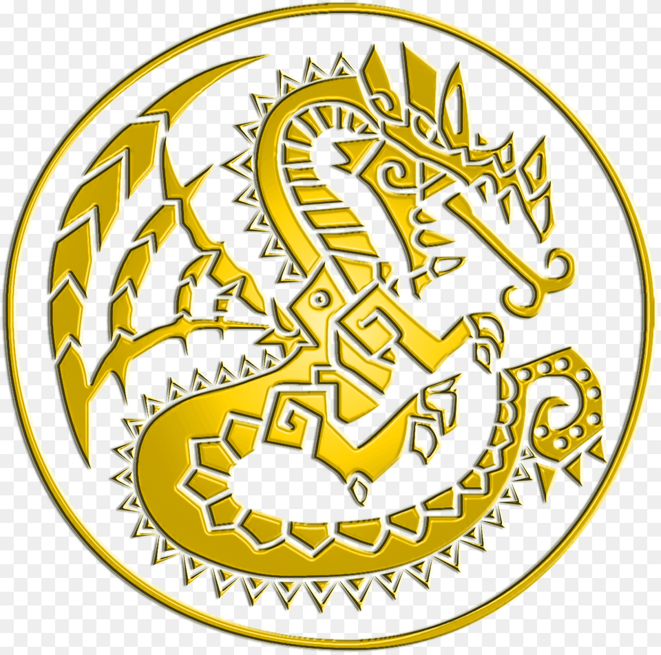Yellow Dragon Logo Logodix Monster Hunter Generations Ultimate Pattern, Emblem, Symbol, Badge Png