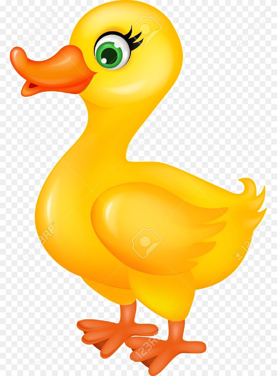 Yellow Duck Duck Cartoon Images, Animal, Beak, Bird Png Image