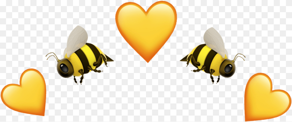 Yellow Emoji Emojis Iphone Heart Amarillo Corazon Corazon Emojis De Iphone, Animal, Bee, Honey Bee, Insect Free Png Download