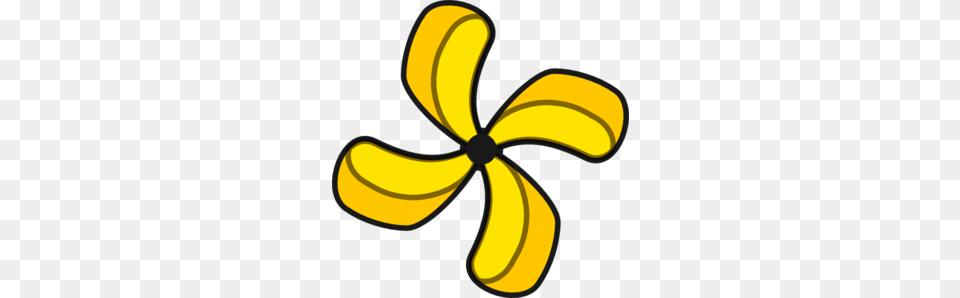 Yellow Fan Clip Art, Banana, Food, Fruit, Plant Png