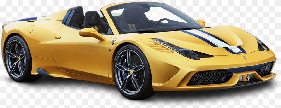 Yellow Ferrari 458 Speciale Car Image 458 Italia Speciale, Alloy Wheel, Vehicle, Transportation, Tire Png