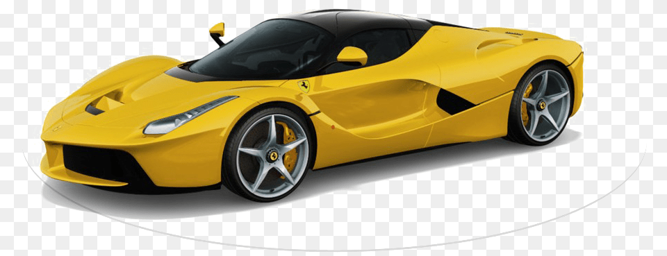 Yellow Ferrari Transparent Images Yellow Ferrari Laferrari, Alloy Wheel, Vehicle, Transportation, Tire Free Png Download