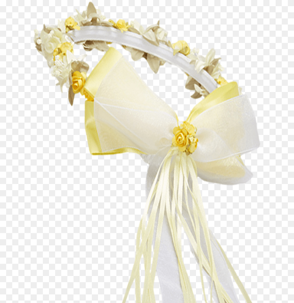 Yellow Floral Crown Wreath Handmade With Silk Flowers, Accessories, Plant, Flower, Wedding Png