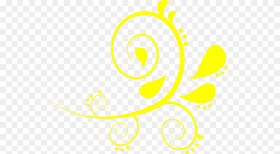 Yellow Flourish Svg Clip Arts Linux Mint Dark, Art, Floral Design, Graphics, Pattern Free Png