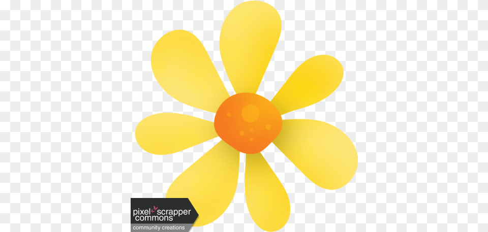 Yellow Flower 3 Graphic By Gina Jones Pixel Scrapper Craft, Plant, Petal, Daisy, Anther Free Transparent Png