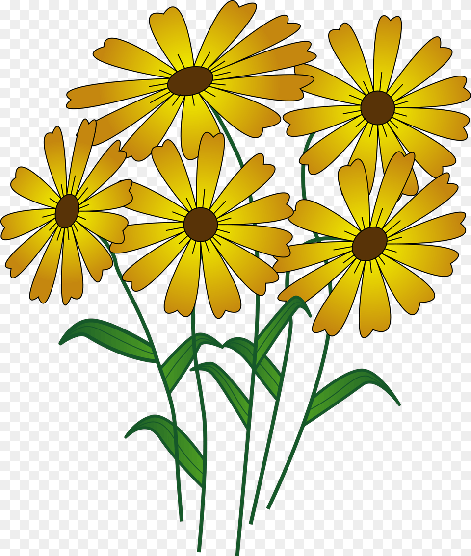 Yellow Flower Bouquet Svg Vector Flowers Clip Art, Daisy, Plant, Petal Png