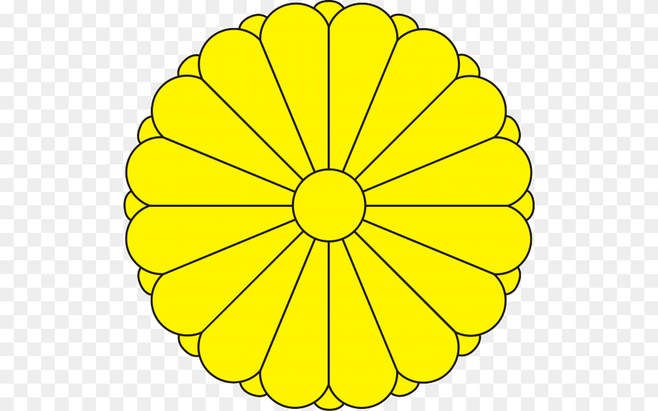 Yellow Flower Clipart Japanese National Emblem Of Japan, Daisy, Plant, Petal, Food Free Png