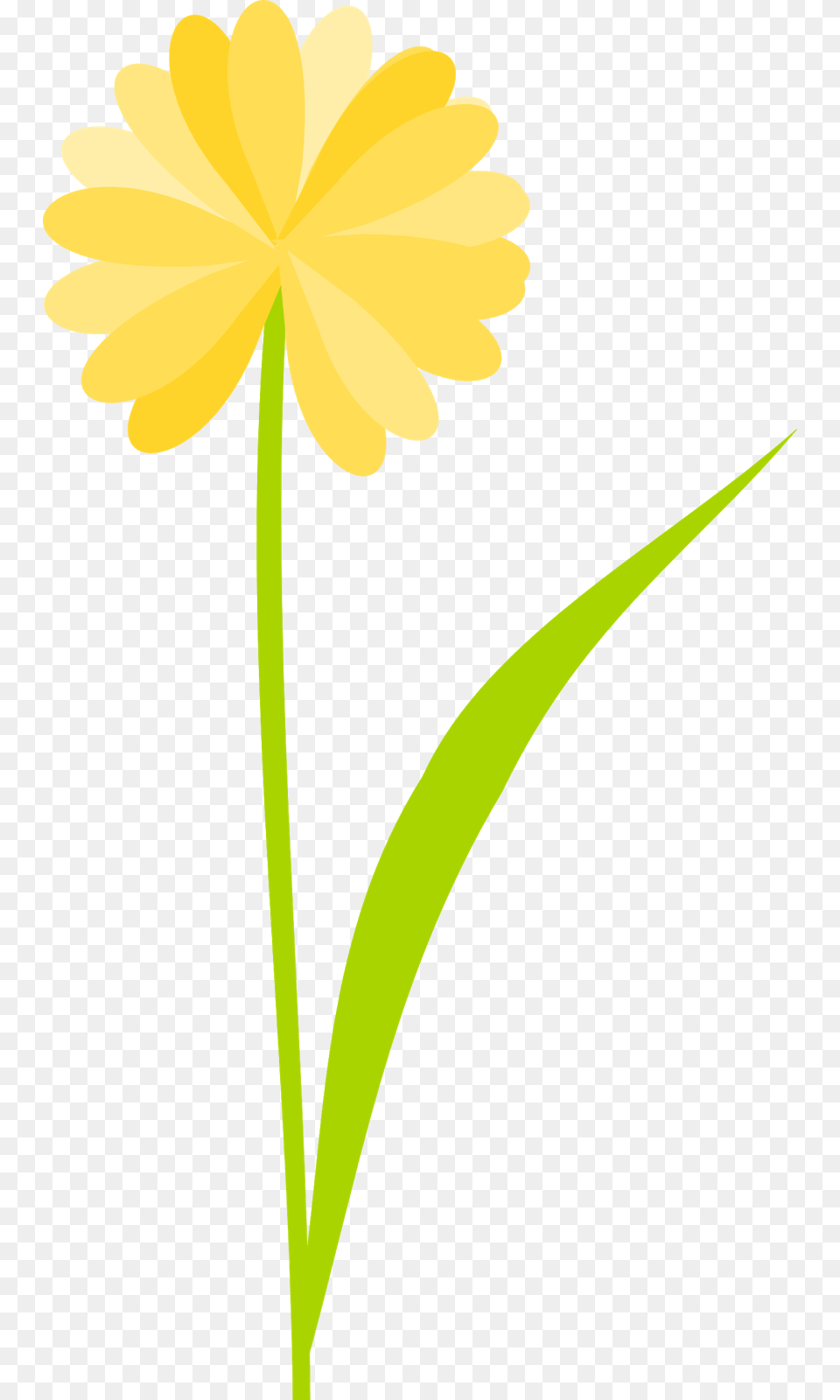 Yellow Flower Clipart Scrapbook Flower Srem Clipart Background, Daisy, Petal, Plant, Daffodil Free Png Download