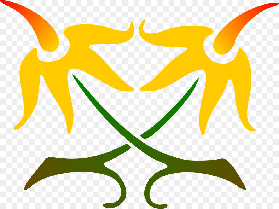 Yellow Flower Design Clipart, Emblem, Symbol, Animal, Fish Free Png