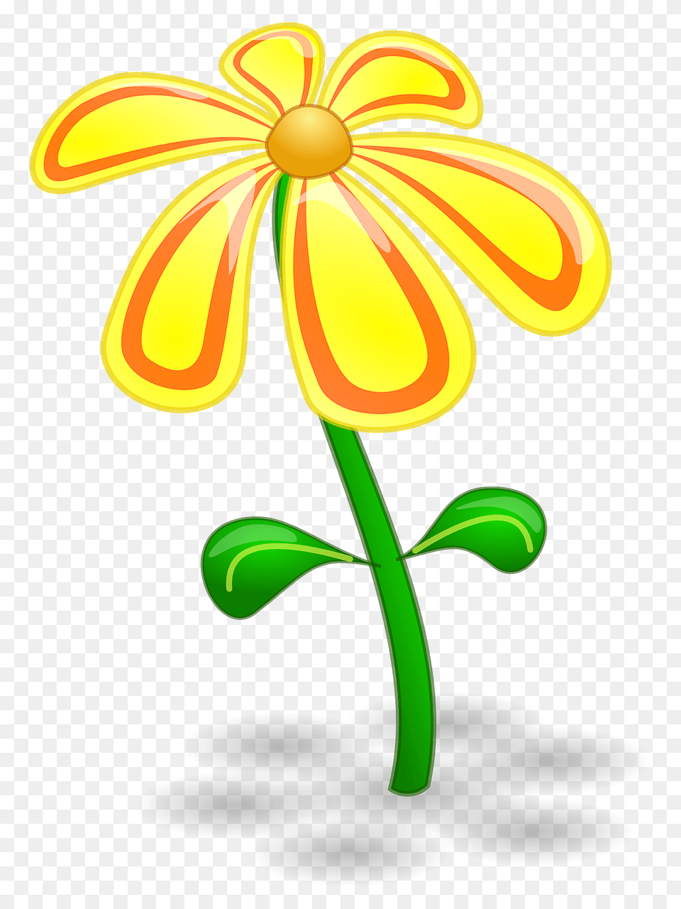 Yellow Flower On The Stem Clipart, Daisy, Petal, Plant Free Png