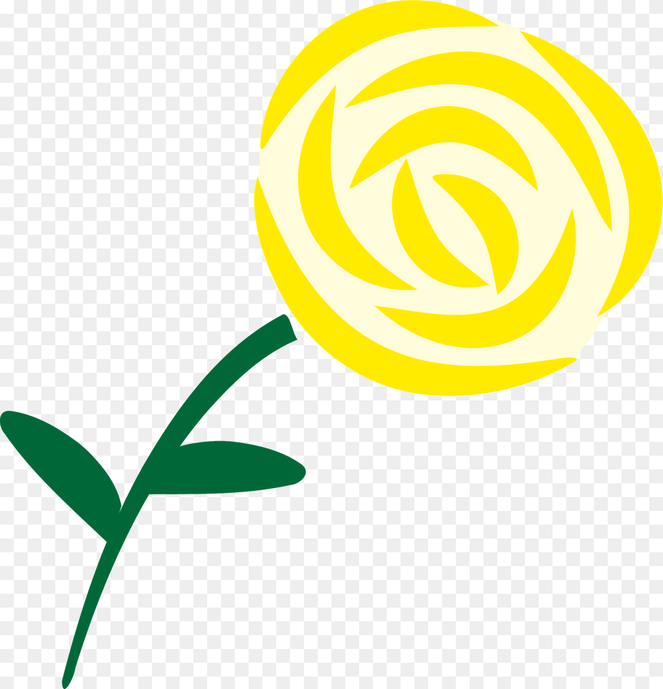 Yellow Flower On The Stem Clipart, Food, Plant, Rose, Sweets Png