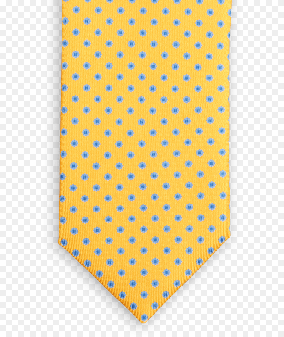 Yellow Flower Printed Silk Tie Polka Dot, Accessories, Formal Wear, Necktie, Pattern Free Png Download