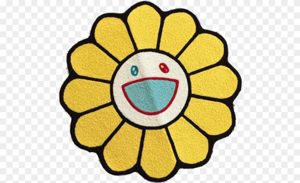 Yellow Flower Rug U2014 Murakamioutlet Takashi Murakami Pfp, Home Decor, Pattern, Applique Png Image