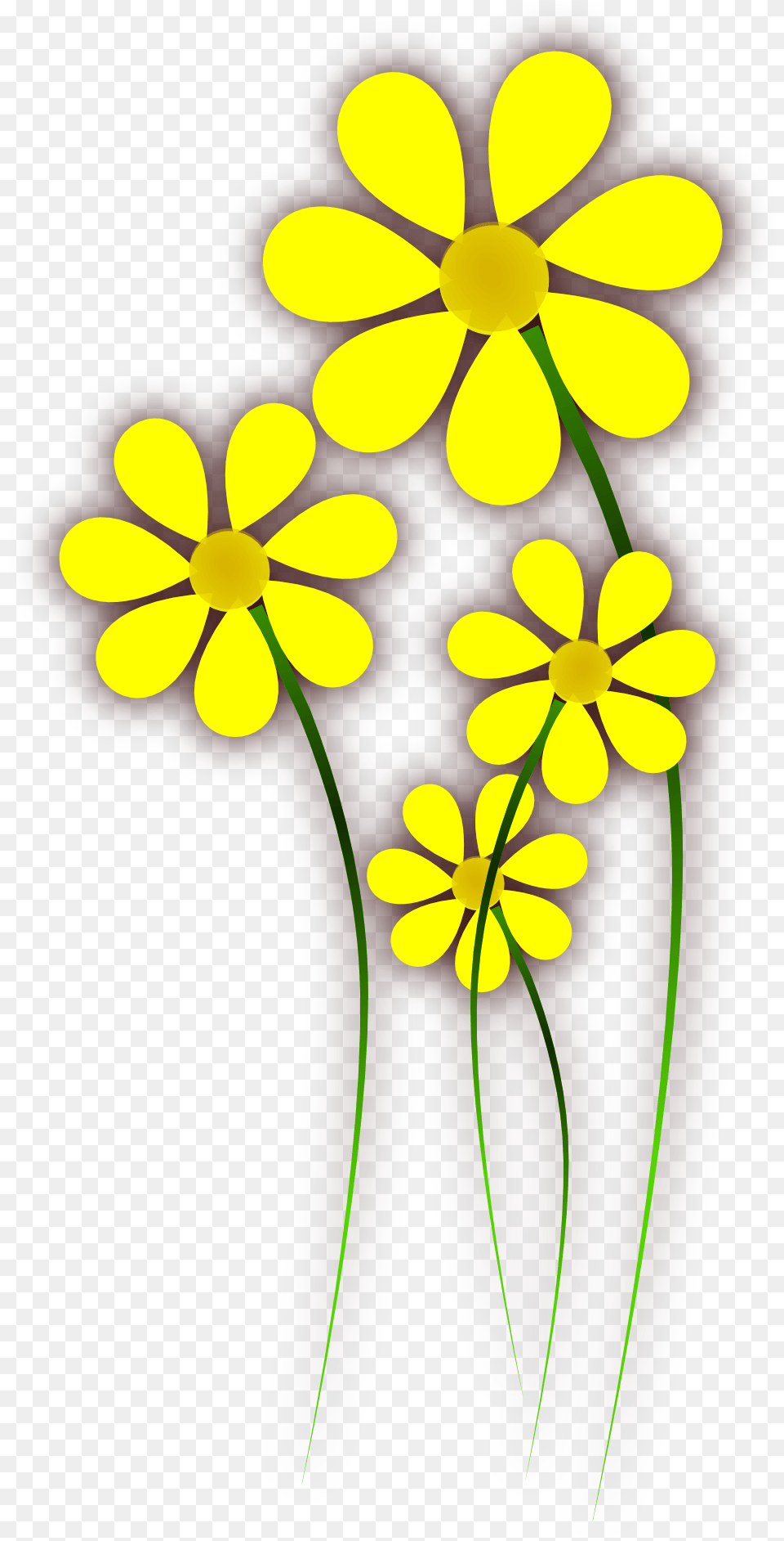 Yellow Flowers Clipart, Anther, Plant, Petal, Flower Png Image