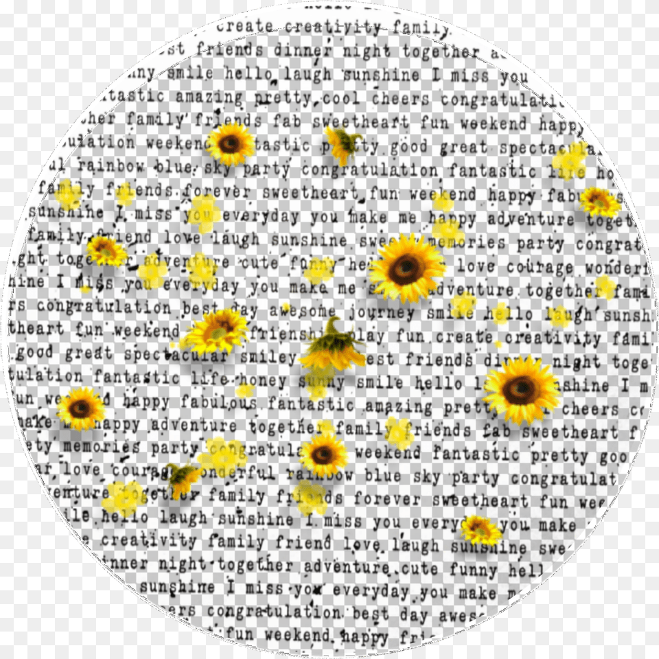 Yellow Flowers Cute Colorful Kpop Tumblr Circle Icon Circle Icon Free Png