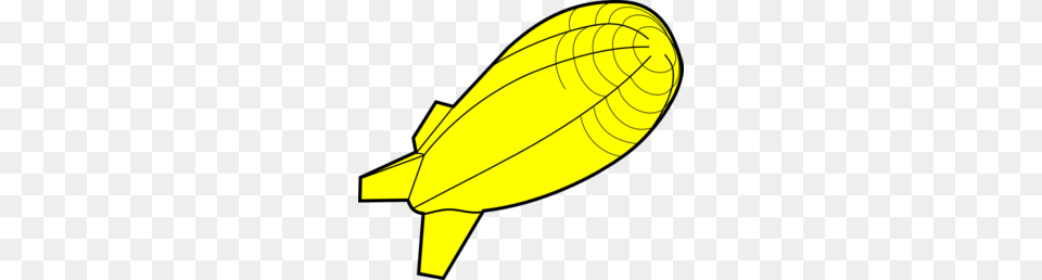 Yellow Flying Balloon Clip Art, Aircraft, Transportation, Vehicle, Airship Png Image