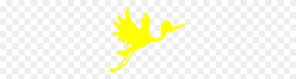 Yellow Flying Stork Icon Png